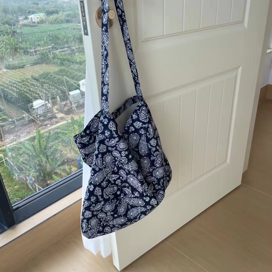 Korean Leopard Print Canvas Bag Lightweight Shoulder Crossbody Tote
