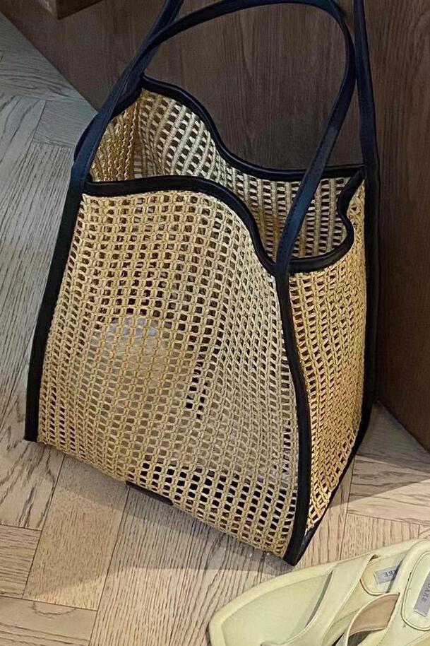 MBHKHAITE Raffia Woven Large Capacity Vacation Style Shoulder Bag - Image 4