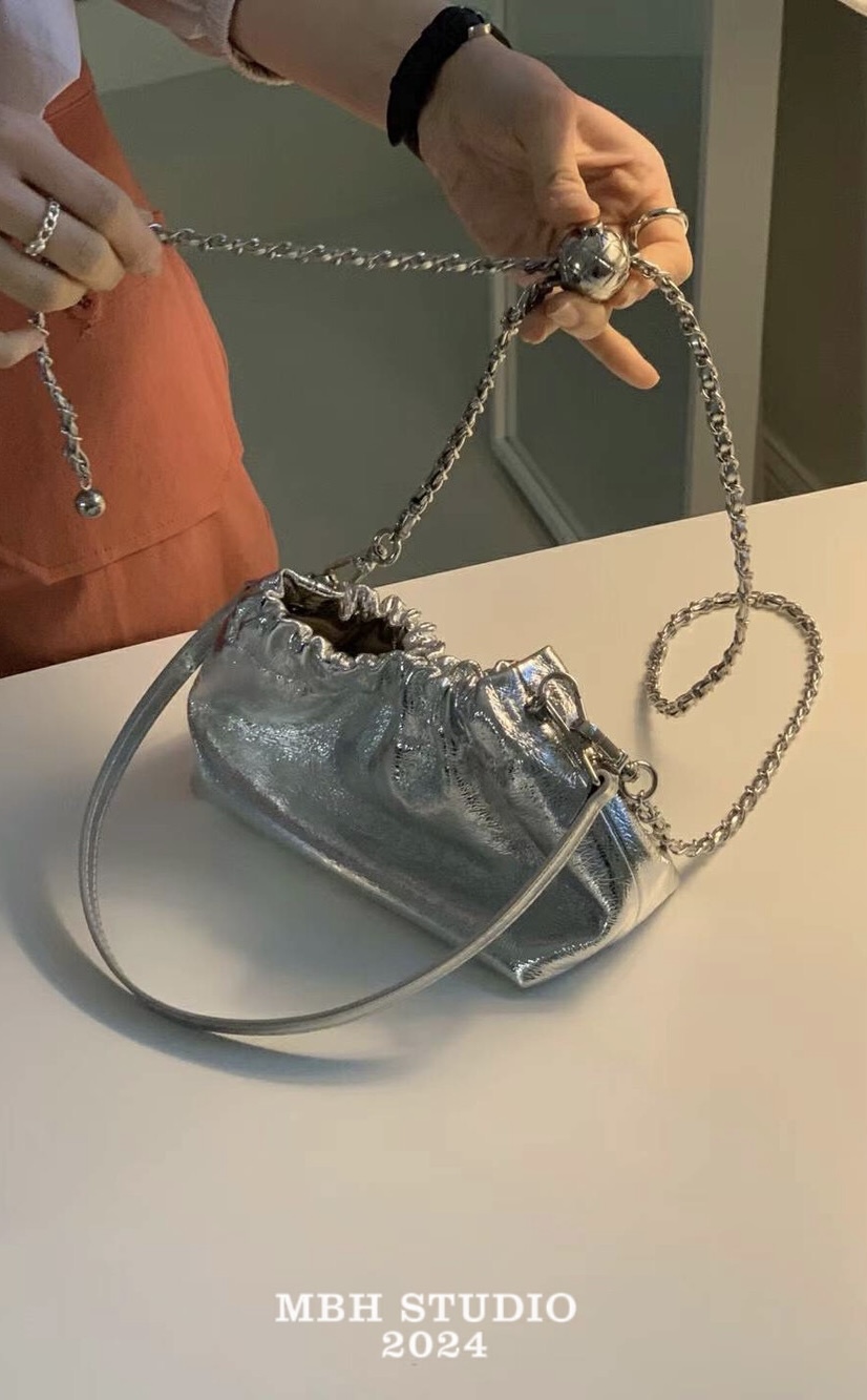 MBH Mini Cloud Crossbody Bag with Chain Strap and Shoulder Strap - Image 2