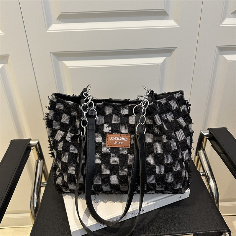 Women's Denim Tote Bag 2025 New Large Capacity Handbag Fashion Shoulder Bag Commuter